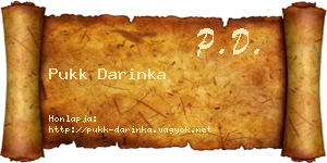 Pukk Darinka névjegykártya